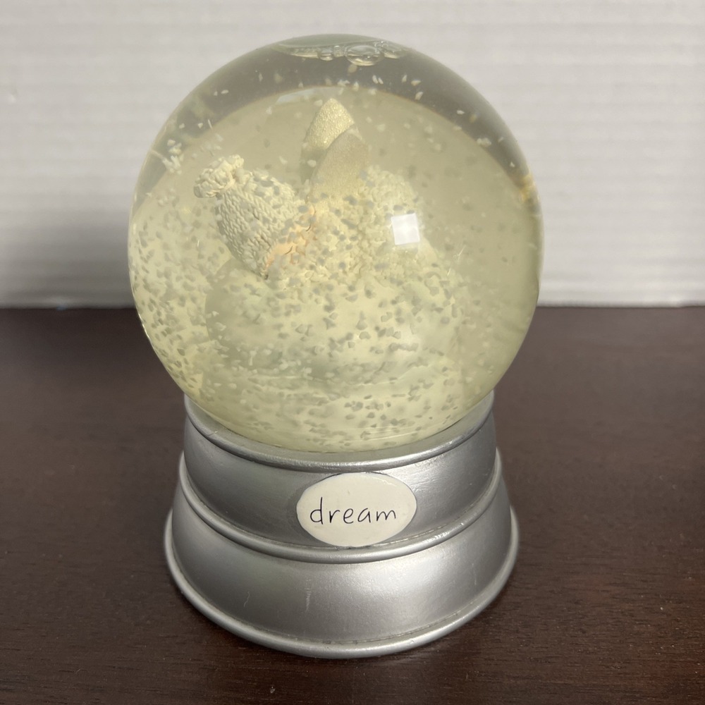 Department 56 Snowbabies Snow Globe "Dream" Sleeping Angel Baby Water Globe‎